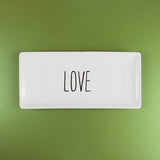 VASSOIO RETTANGOLARE LOVE