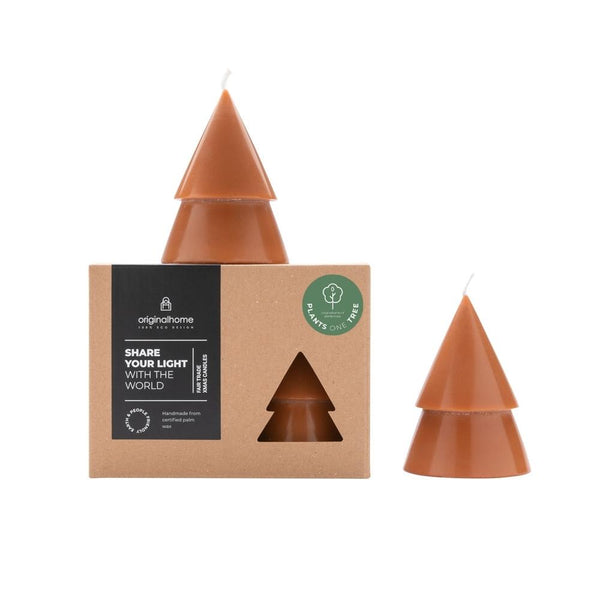TREE CANDLE COGNAC M