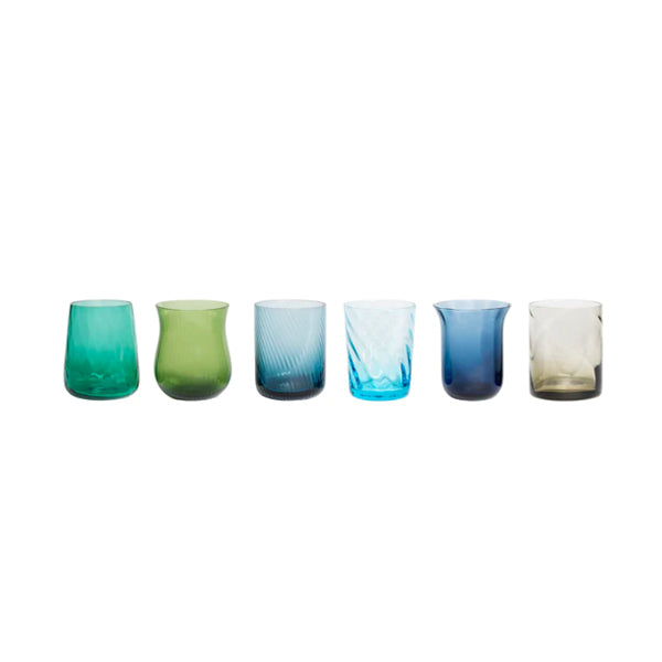 SET 6 TUMBLER BITOSSI DISEGUALE BLU/VERDE