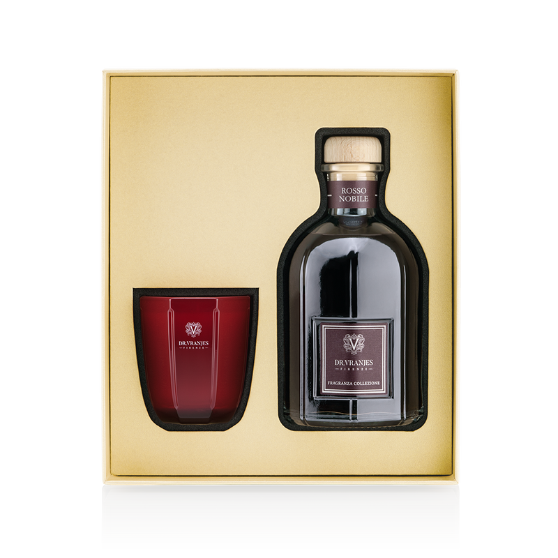 DR. VRANJES ROSSO NOBILE GIFT BOX CON DIFFUSORE 250ML + CANDELA 80GR