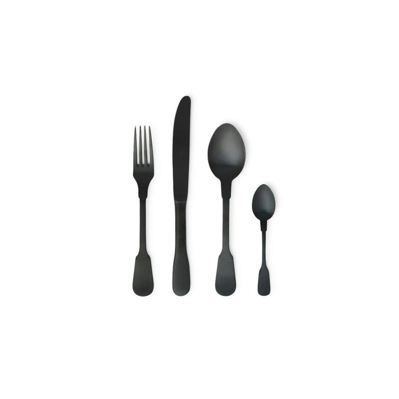 BITOSSI CLASSIC SET POSATE 24PZ NERO MAT NSG CONCEPT STORE MALCESINE
