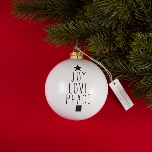 PALLA DI NATALE JOY LOVE PEACE